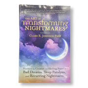 Book cover of 'The Art of Transforming Nightmares' with a cosmic design.