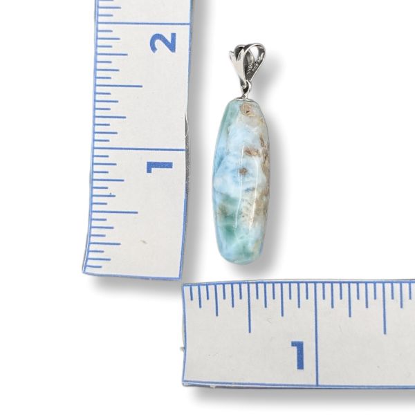 Pendant Larimar Sterling Silver Bail