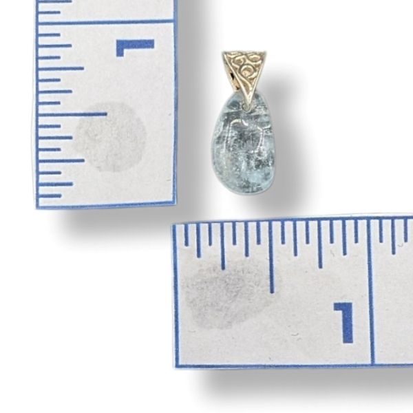 Pendant Blue Topaz with Sterling Silver Bail
