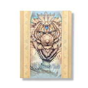 Journal with a tiger illustration and decorative elements on a white background