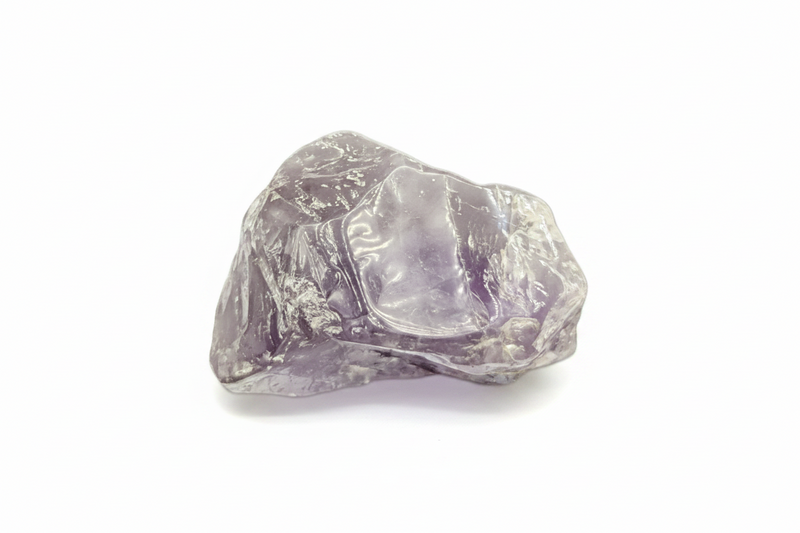 Purple stone on a white background