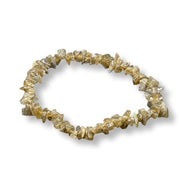 Beige stone bracelet on a white background
