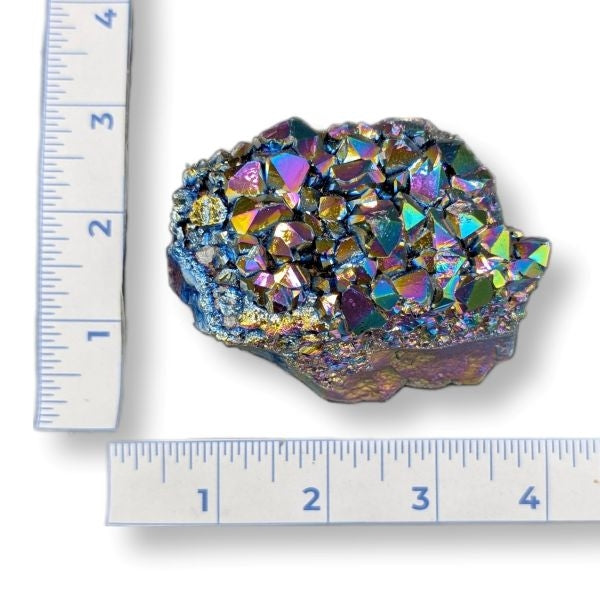 Rocks Titanium Rainbow Amethyst Cluster 222g Approximate