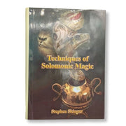 Book titled 'Techniques of Solomonic Magic' by Stephen Skinner with a fantasy design on the cover.