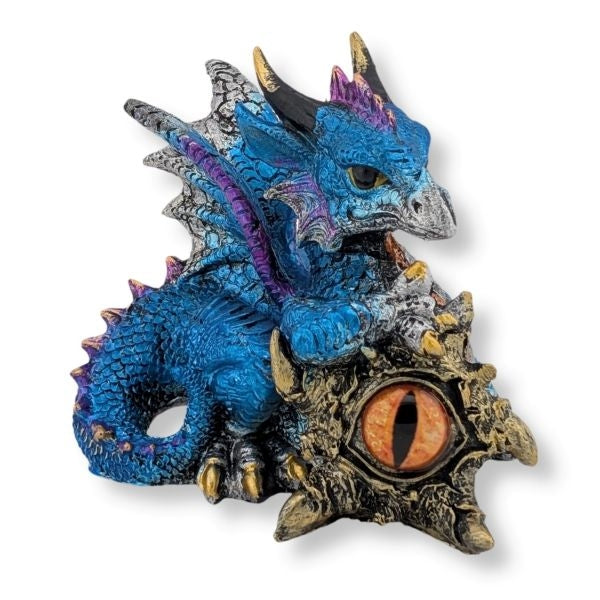 Statue Dragon Baby With Dragon Eye Blue