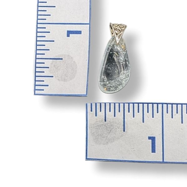 Pendant Blue Topaz with a Sterling Silver Bail