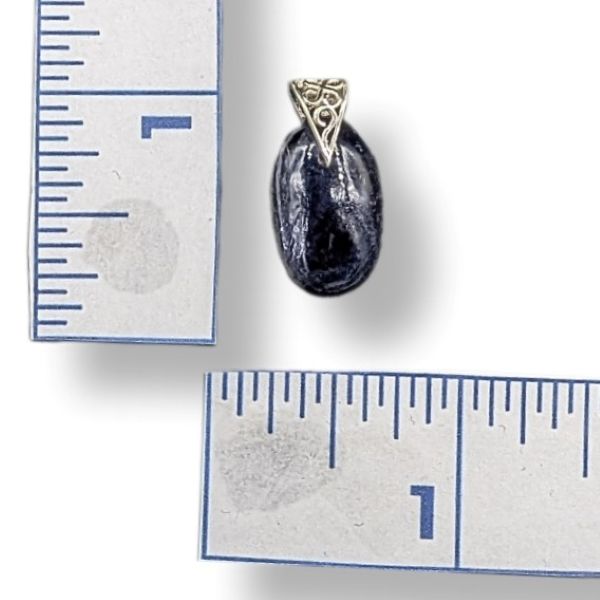 Pendant Iolite with a Sterling Silver Bail