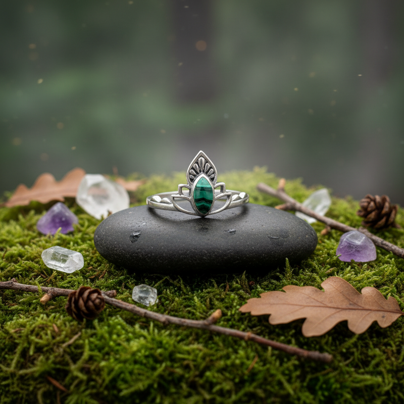 Ring Malachite Sterling Silver