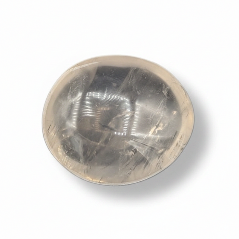 Clear crystal ball on a white background