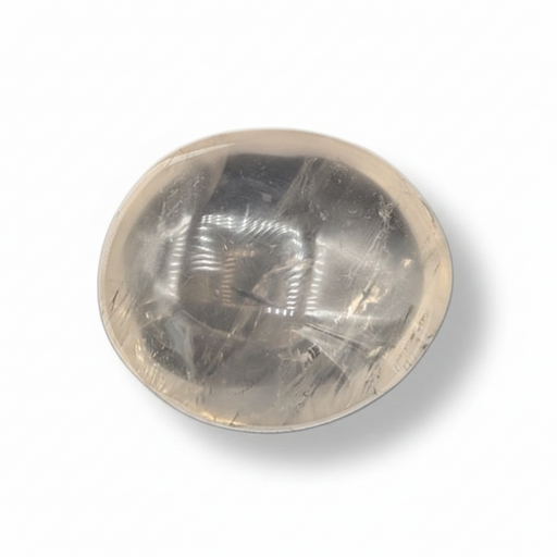 Clear crystal ball on a white background
