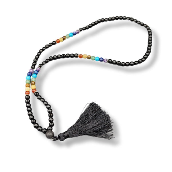Prayer Mala Chakra & Black Obsidian