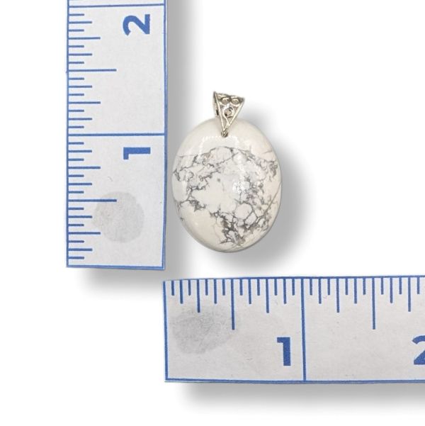 Pendant Howlite with a Sterling Silver Bail