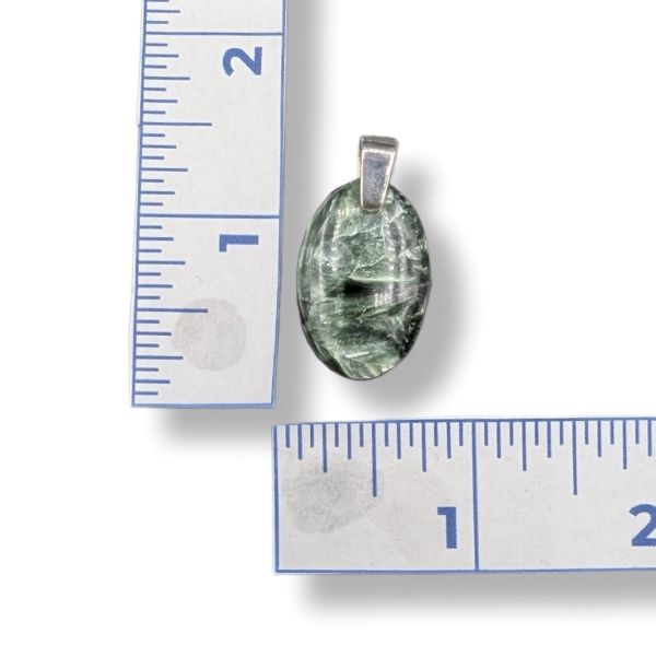 Pendant Seraphinite with a Sterling Silver Bail