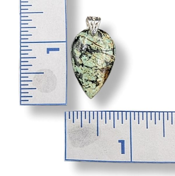 Pendant Norway Turquoise with a Sterling Silver Bail