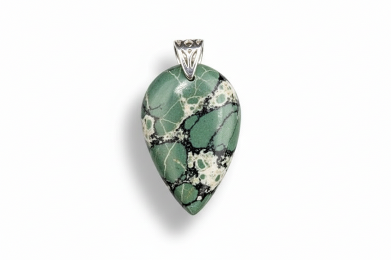 Pendant Norway Turquoise with a Sterling Silver Bail