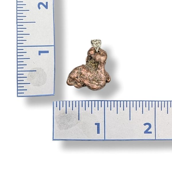 Pendant Copper Ore with a Sterling Silver Bail