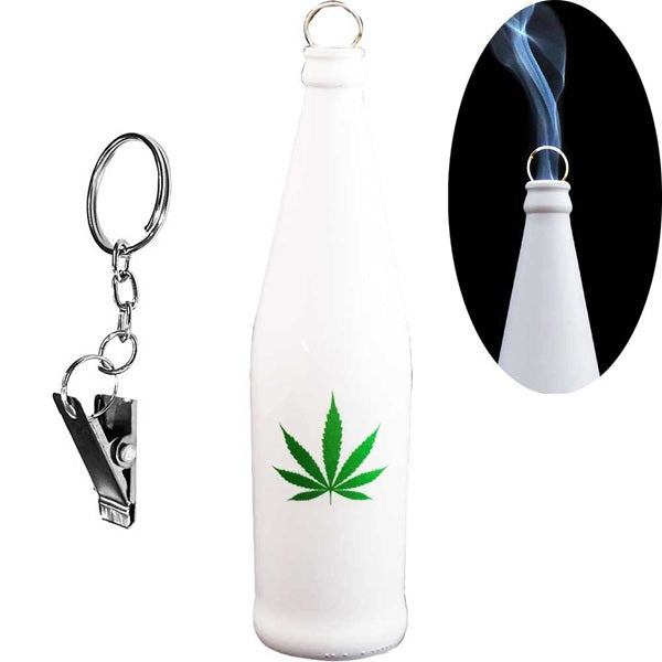 Incense Burner Glass Smoking Bottle Leaf