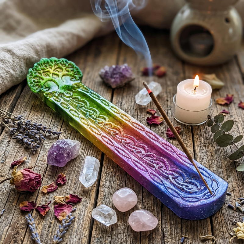 Incense Burner Tree of Life Multicoloured