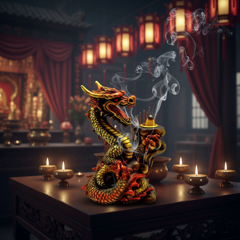 Backflow incense burner Dragon