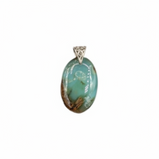 Chrysoprase pendant  on a white background