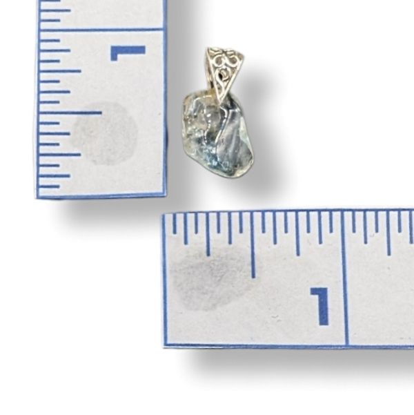 Pendant Blue Topaz with a Sterling Silver Bail