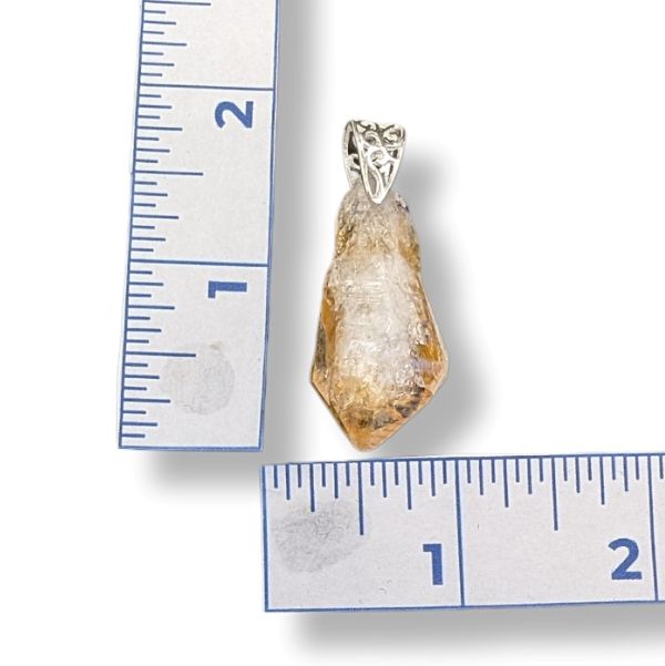 Pendant Citrine Point with Sterling Silver Bail