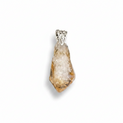 Citrine pendant on a white background