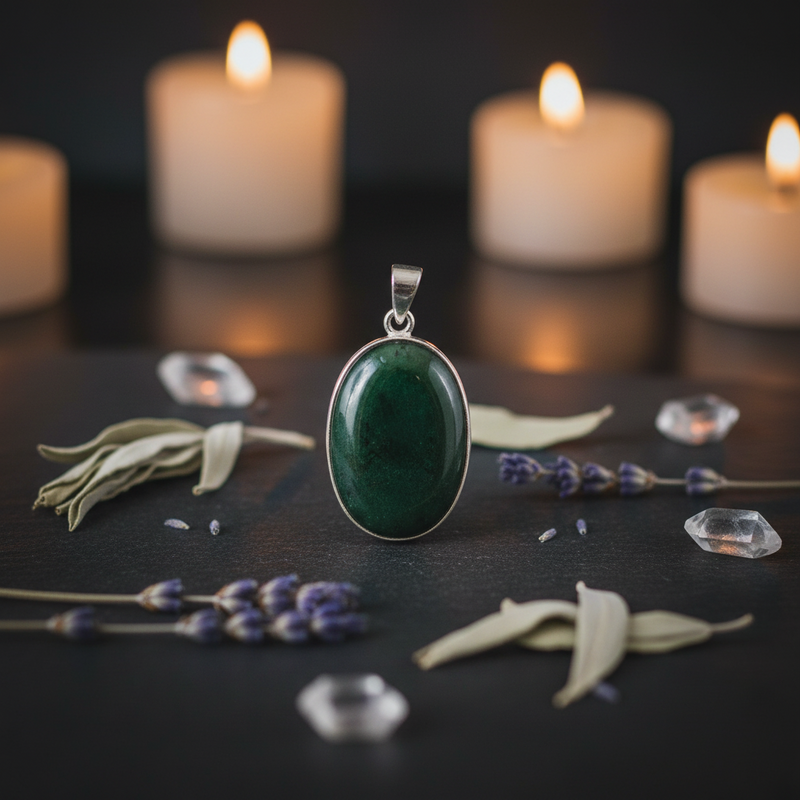 Pendant Jade Sterling Silver