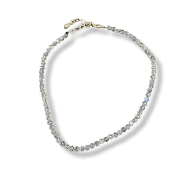 Anklet with small stones on a white background