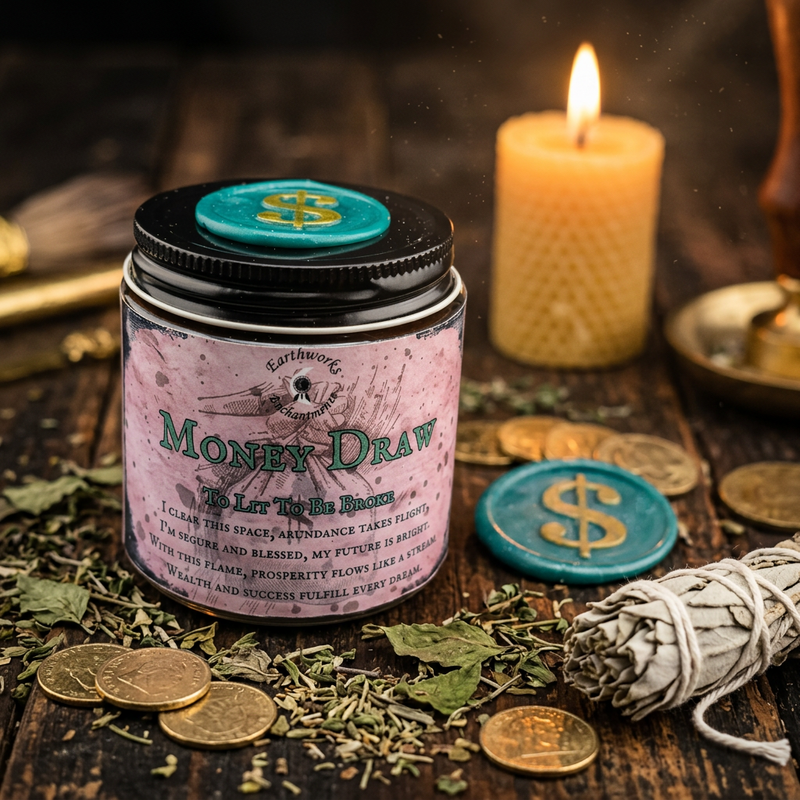 Earthworks Enchantments Money Draw Candle