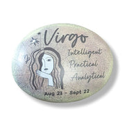 Virgo art stone on white background