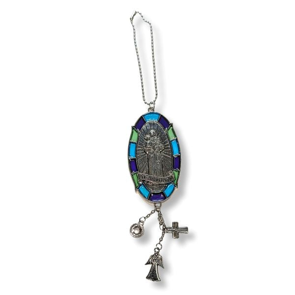 Car Charm Stained Glass Saint Anthony