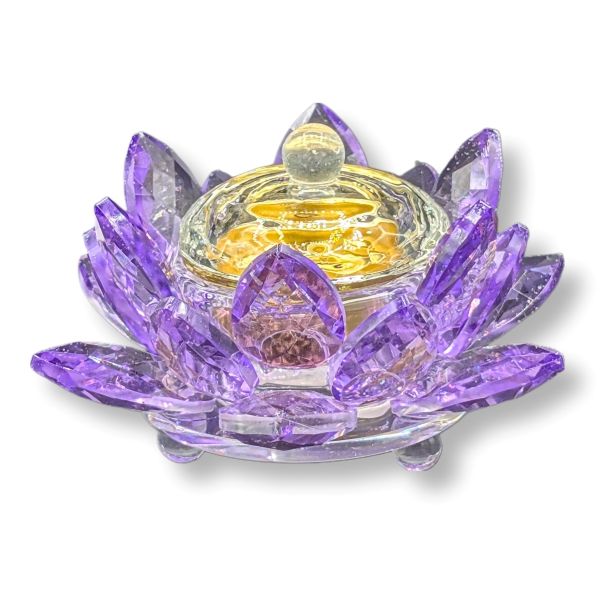 Tealight Candle Holder Lotus Purple