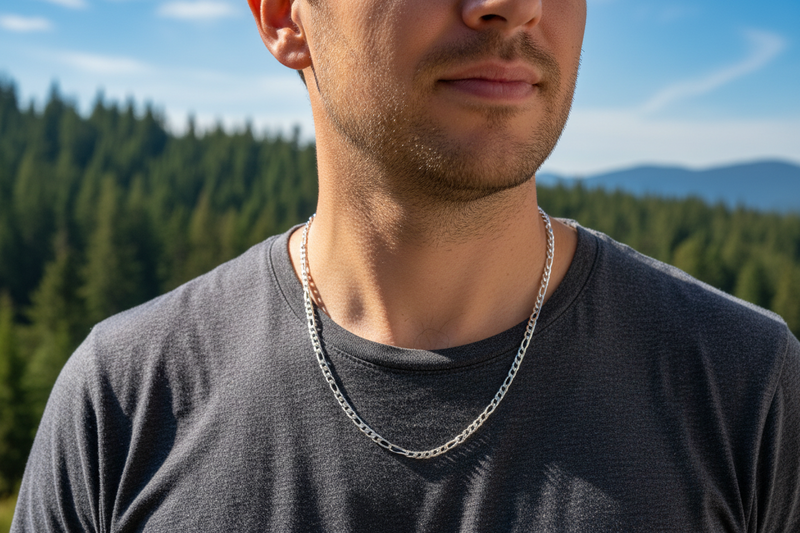 20" Sterling Silver Chain Figaro