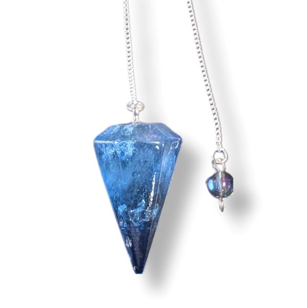 Pendulum Tanzanite Blue Aura Quartz