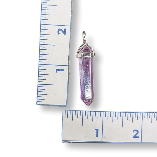 Pendant Violet Aura Quartz Point