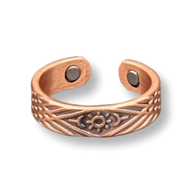 Magnetic Copper Ring Evil Eye