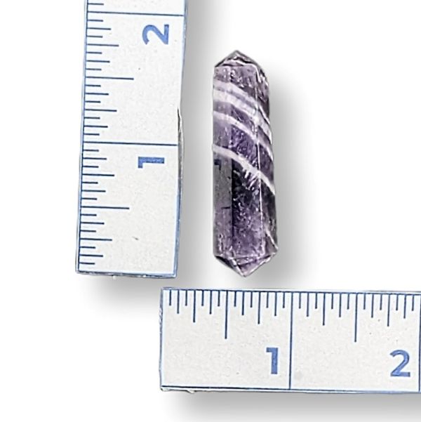 Rocks Chevron Amethyst Double Terminated Point