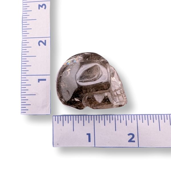 Rocks Smokey Quartz 40mm Skull