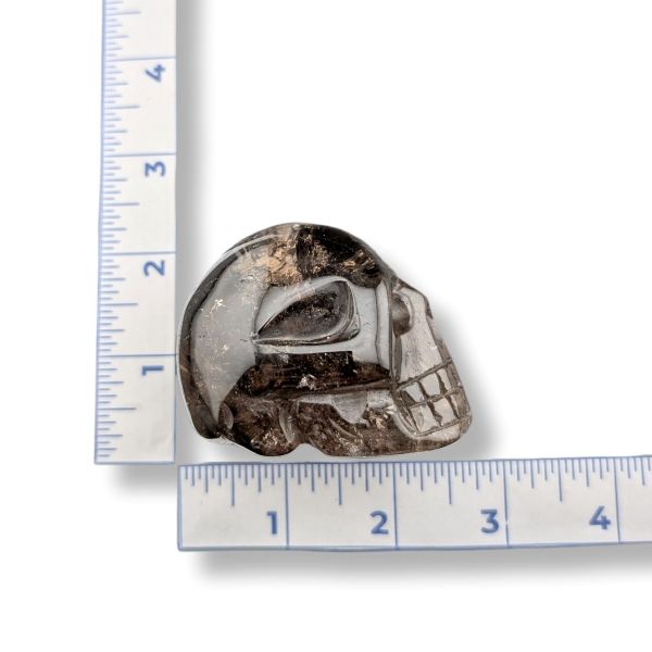 Rocks Smokey Quartz 60mm Skull