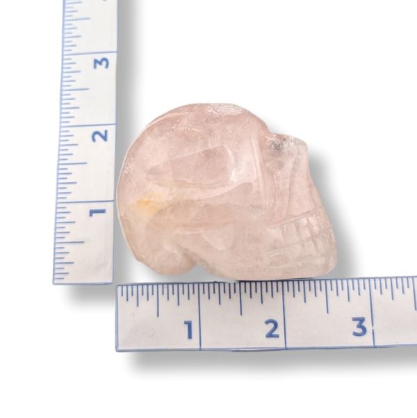 Rocks Rose Quartz 60mm Skull
