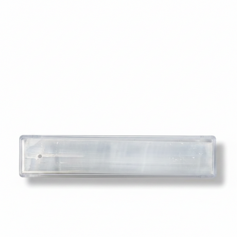 An 8-inch selenite incense holder on a white background.