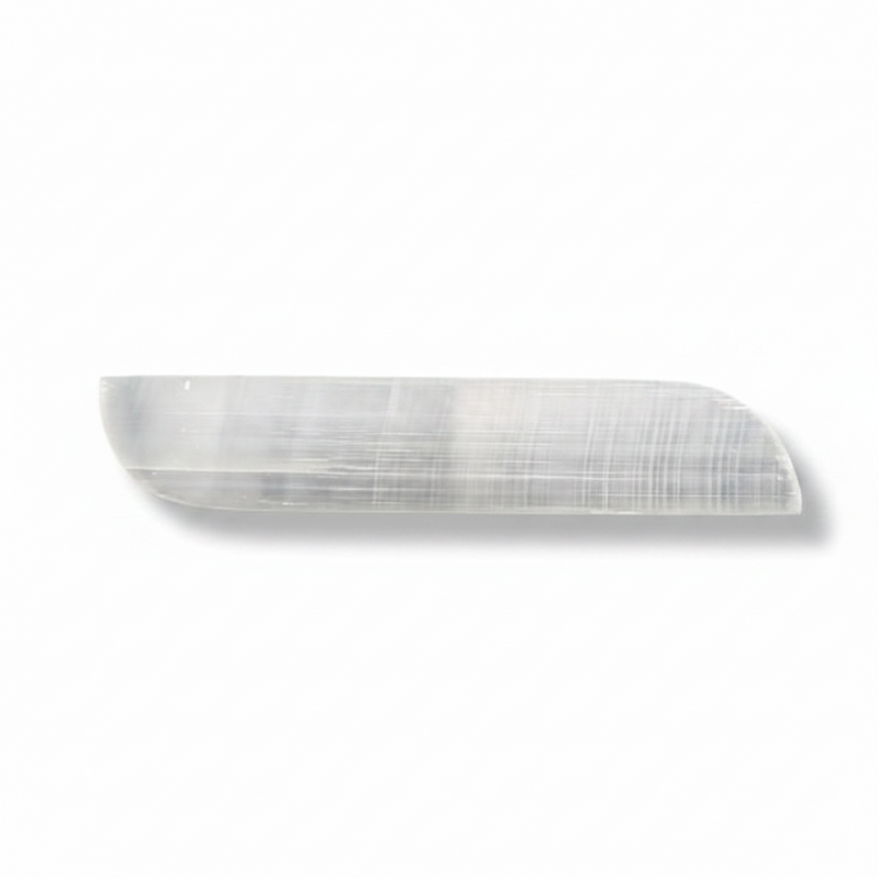 Selenite piece on a white background