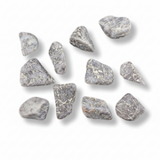 Violet Quartz stones on a white background