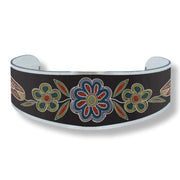 Silver Threads Gallery Collection Bracelet by Métis Artist Deb Malcolm on white background