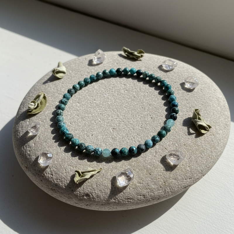 4mm Bracelet Azurite Faceted
