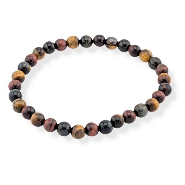 6mm Bracelet Tiger's Eye Tri Colour