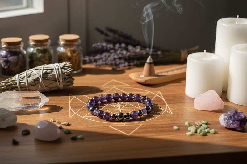 8mm Bracelet Amethyst Tetrahertz