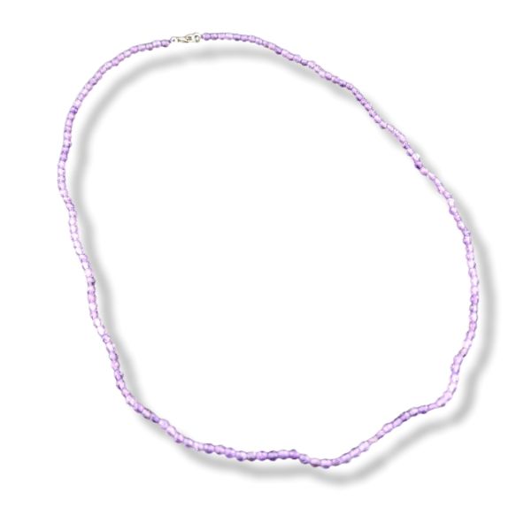 3mm Necklace Amethyst