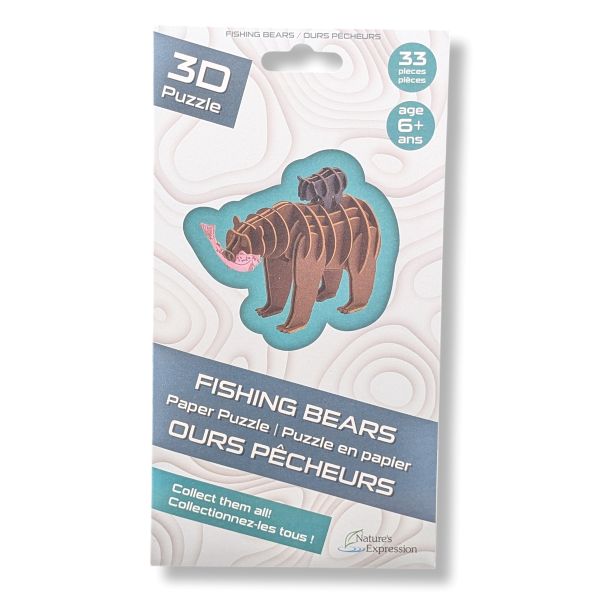 3D Puzzle Fishing Bears